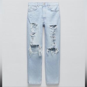 NWT ZARA RELAXED STRAIGHT JEANS